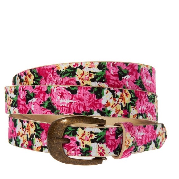 pieces Accessories - pieces pink floral belt EU 95 pieces Accessories - pieces pink floral belt EU 95